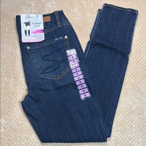 Seven7 Blue Avalon Tummyless Skinny Jeans